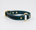 Leather O Ring Collar – Marble Aqua Leather Choker BDSM Collar