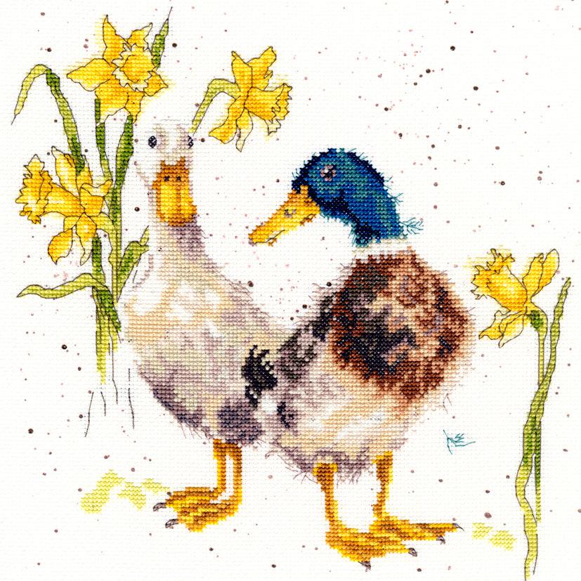 Ducks and Daffs Counted Cross Stitch Kit by Bothy Threads XHD6