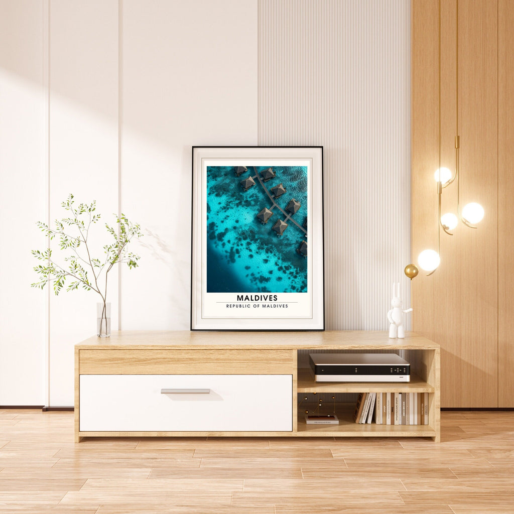 Affiche Maldives  | Affiche de voyage Les Maldives | Affiche iles de Maldives  | Impression de Vacances