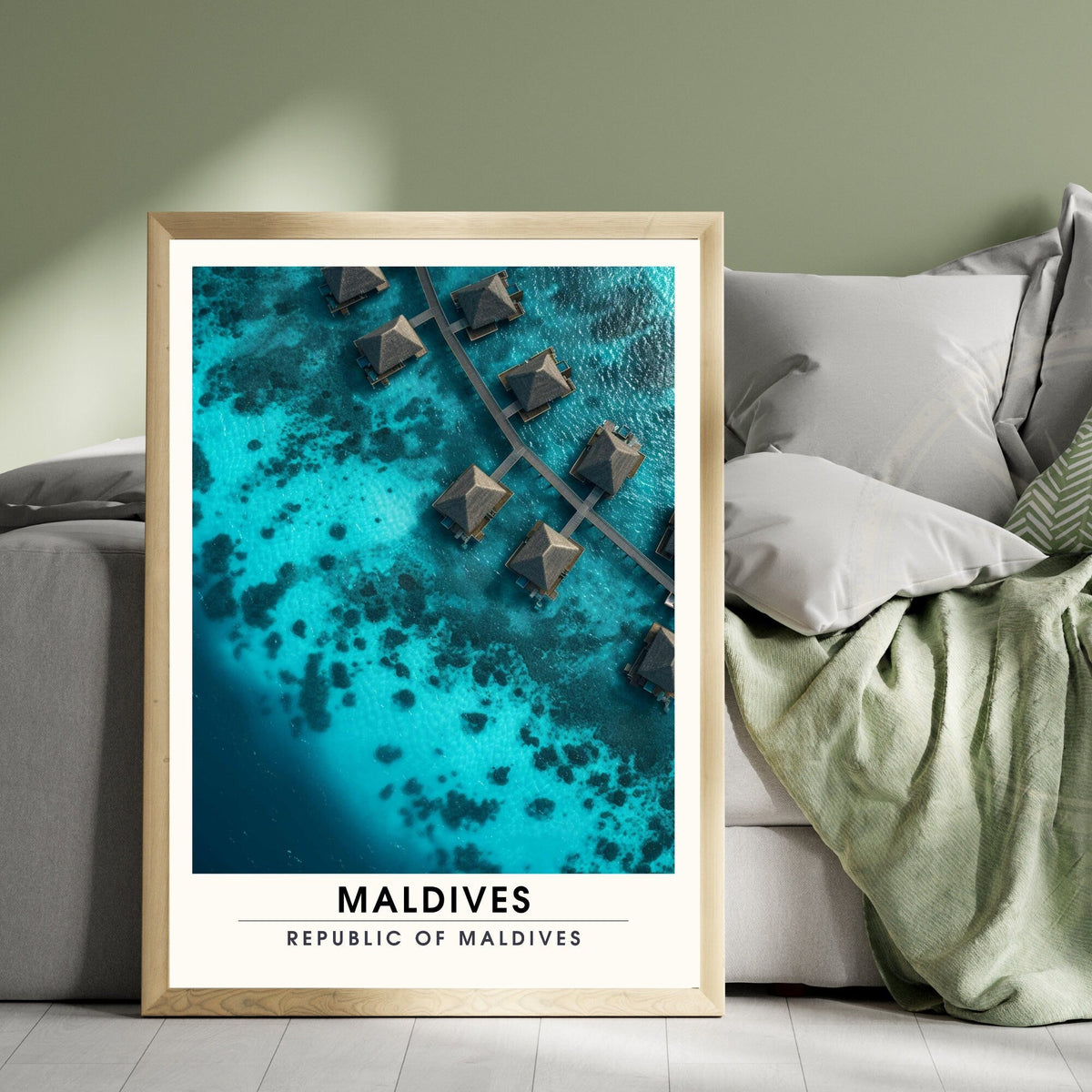Affiche Maldives  | Affiche de voyage Les Maldives | Affiche iles de Maldives  | Impression de Vacances