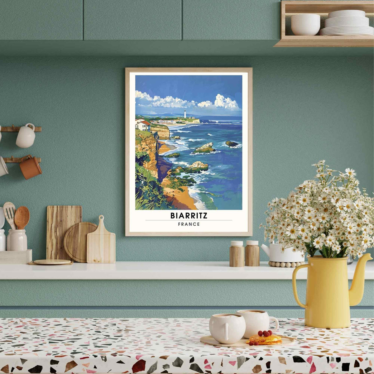 Affiche Biarritz  - impression de voyage Biarritz, France - Phare de Biarritz