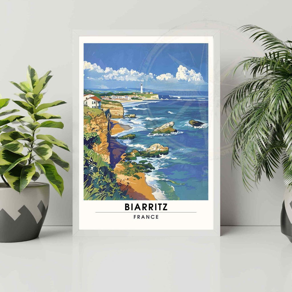 Affiche Biarritz  - impression de voyage Biarritz, France - Phare de Biarritz