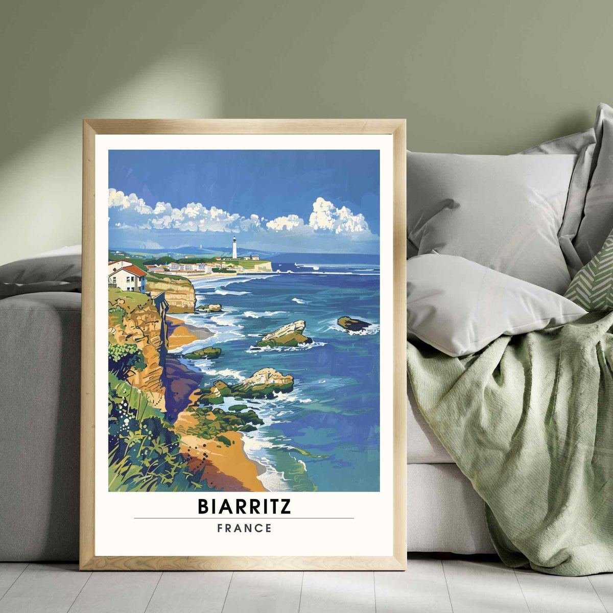 Affiche Biarritz  - impression de voyage Biarritz, France - Phare de Biarritz